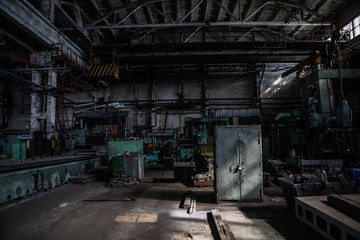 the old Soviet industrial interior