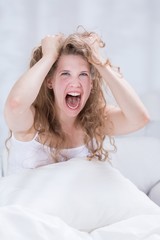 Fototapeta premium Young girl screaming