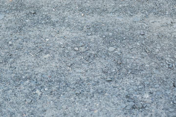 closeup horizontal view of the asphalt on the road