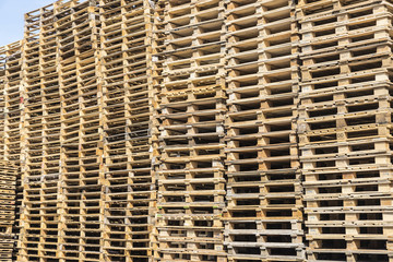 Heap of wooden pallet