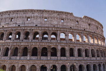 Fototapeta na wymiar facade Coliseum in Italy Rome