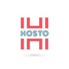 Letter H logo icon design template elements