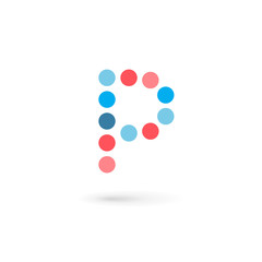 Letter P logo icon design template elements