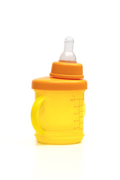 Baby Bottle On The White Background