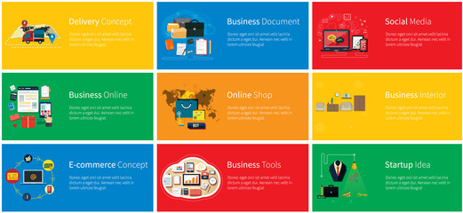 Business Online, Social Media, Delivery Concept