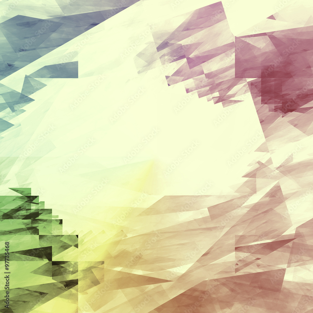 Poster Retro background textured by multi-colored splinters