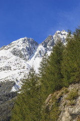 Fototapeta na wymiar View of mountain peak