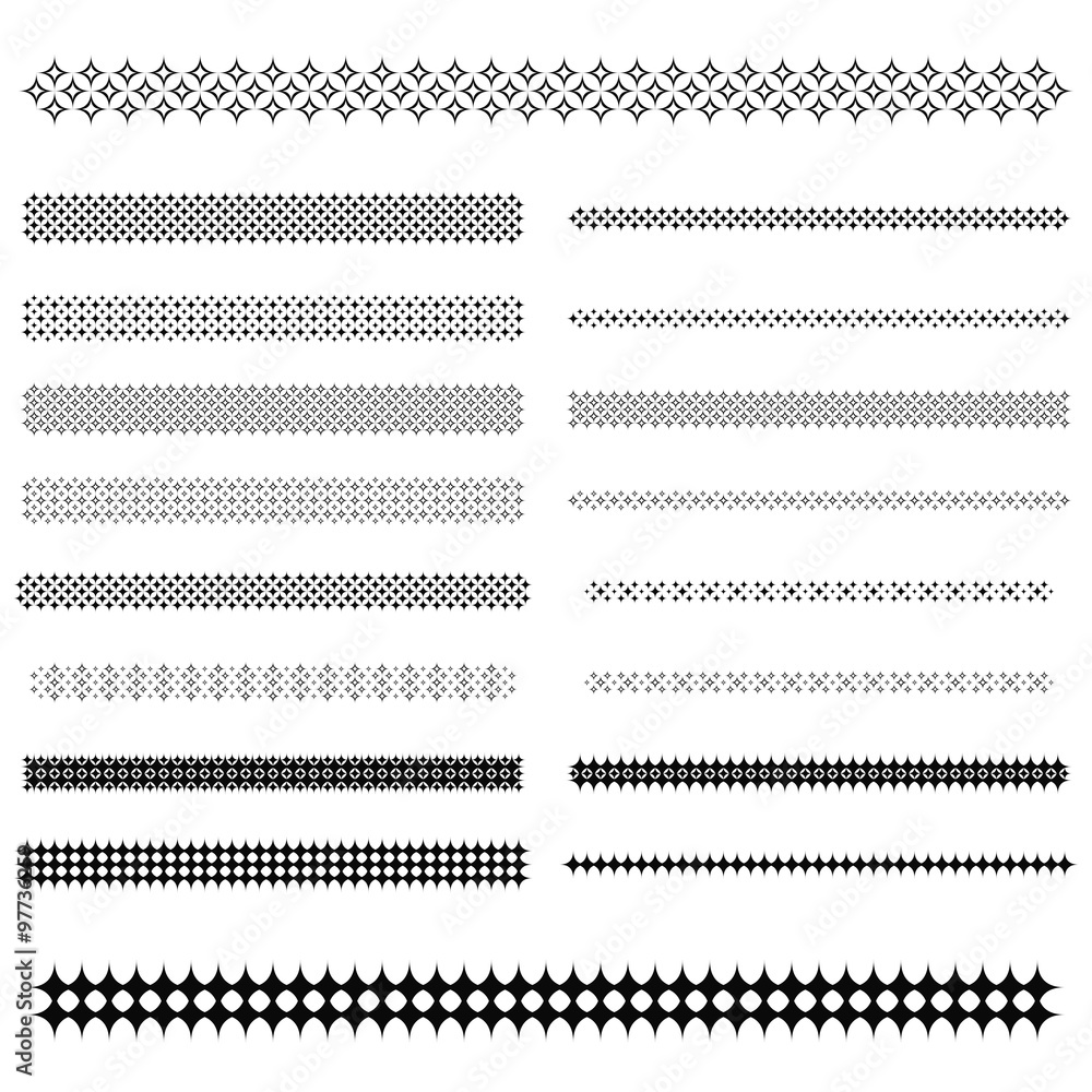 Poster design elements - page divider line set
