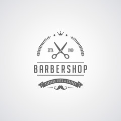 Obraz na płótnie Canvas Barbershop vintage logo
