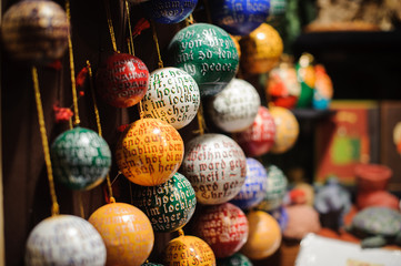 Christmas balls on the market in Vienna