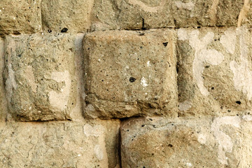 Ancient bricks of tuff