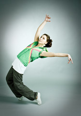 modern style dancer posing