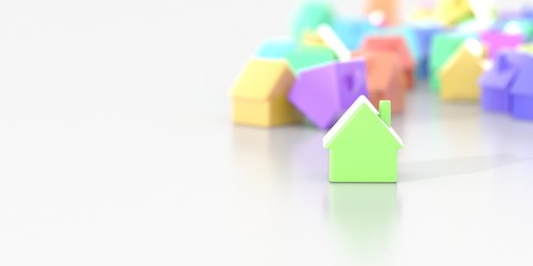Your green home, 3d illustration