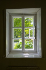 Window with view on garden
