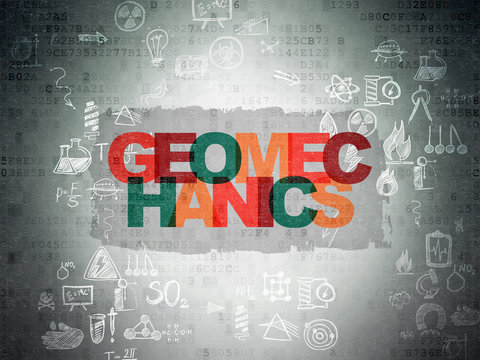 Science concept: Geomechanics on Digital Paper background