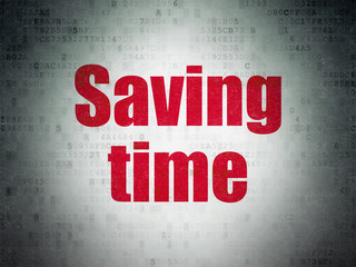 Time concept: Saving Time on Digital Paper background