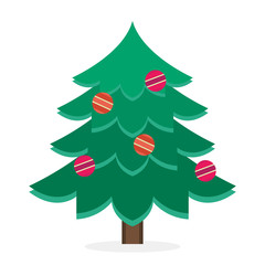 Christmas tree flat icons set