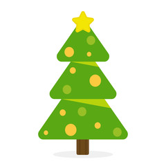 Christmas tree flat icons set