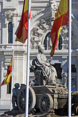 MADRID, SPAIN - AUGUST 24, 2012: Cibeles fountain at Madrid, Spain