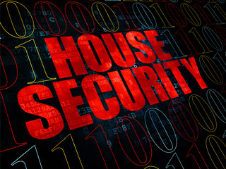 Safety concept: House Security on Digital background