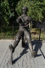 The sculpture of the wall street in the city of Volgograd.