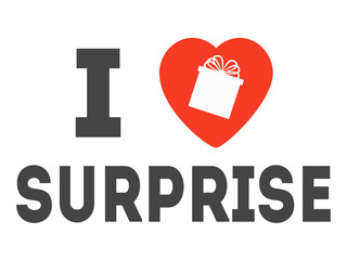 I love surprise logo, label, print for your projects, invitations, cards