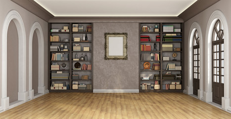 Luxury interior with bookcase © archideaphoto