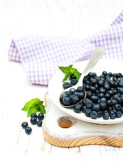Plate with Blueberries