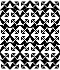 Futuristic black and white extraordinary geometric seamless pattern