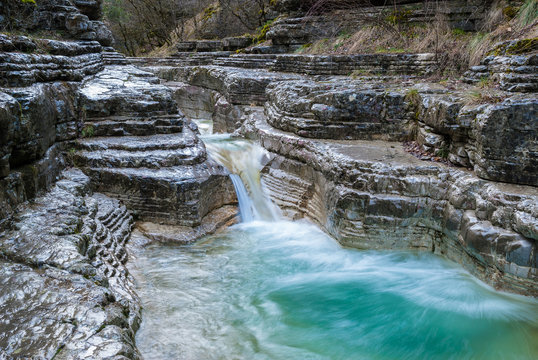 Rock formations near the village of Papingo in Epirus, Greece
