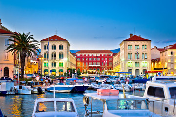 Prokurative square in Split evening colorful view - obrazy, fototapety, plakaty