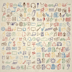 Big set of icons for different occasions.