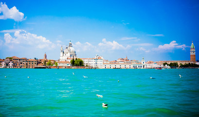 Naklejka premium Grand Canal and Basilica Santa Maria della Salute, Venice, Italy