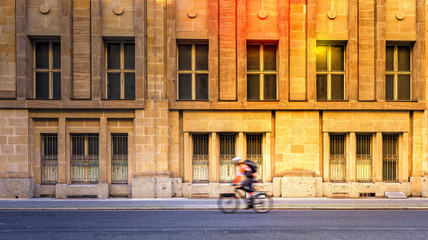 Fototapeta na wymiar Radfahrer in der City