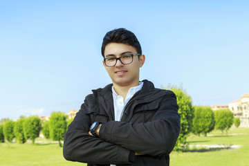 Portrait of young handsome man ,casual style.