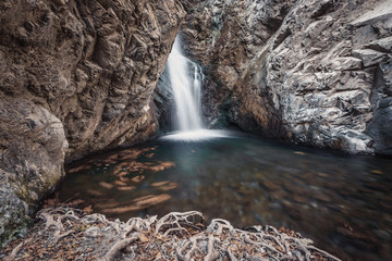 Magic Falls Millomeri with autumn leaves. Cyprus. © alexanderkonsta
