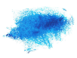 photo blue grunge brush strokes oil paint isolated on white background