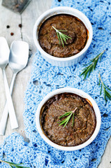 minced turkey liver souffle baked in the oven