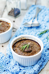 minced turkey liver souffle baked in the oven