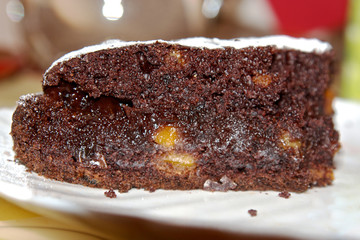 Piece of homemade crazy cake