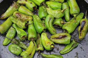 Pimientos verdes asados