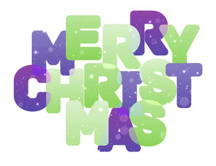 Merry Christmas multicolor lettering