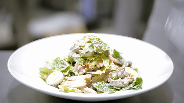Caesar salad on a plate