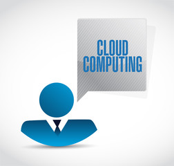 cloud computing businessman sign