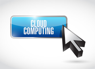 cloud computing button sign