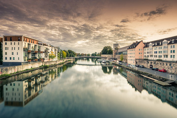 Panorama von Kassel bei Sonnenuntergang