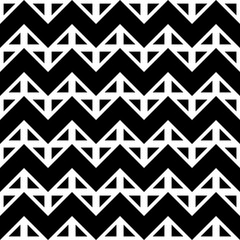 Vector modern seamless geometry pattern chevron, black and white abstract geometric background, trendy print, monochrome retro texture, hipster fashion design