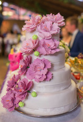 traditional and decorative wedding cake 