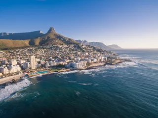 Crédence de cuisine en verre imprimé Montagne de la Table Sunset in Cape Town