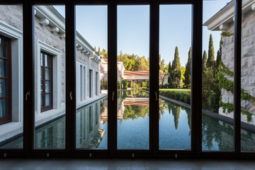 Fototapeta premium Outdoor resort pool Swimming pool of luxury hotel